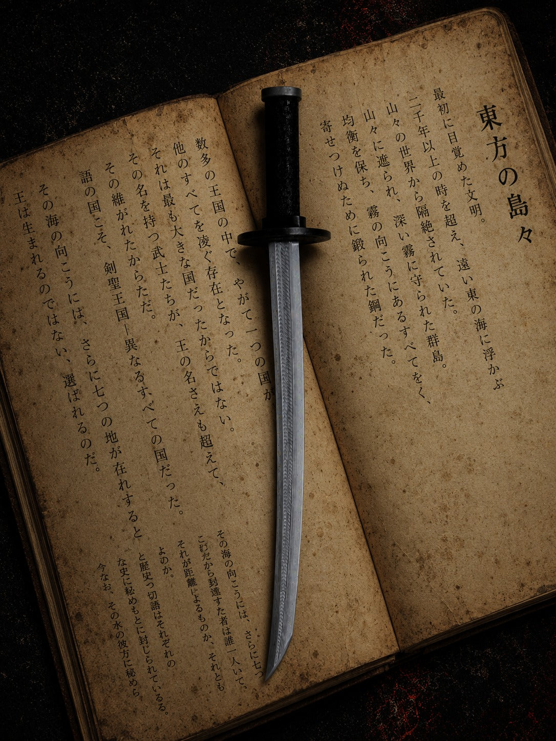 Shiranui Katana miniature with stand - Sword from Kensei Ōkoku